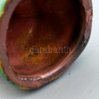 Zsolnay eozin mázas sas, jelzett, sérült, m: 5,5 cm