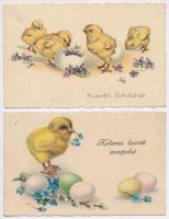 5 db RÉGI motívum képeslap: húsvéti üdvözlőlapok / 5 pre-1945 motive postcards: Easter greeting card...