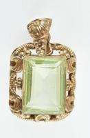 14k Arany (Au) ékszerszett, (bross, medál, gyűrű, fülbevalópár. Jelzés nélkül. bruttó: 25g