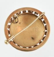 14k Arany (Au) ékszerszett, (bross, medál, gyűrű, fülbevalópár. Jelzés nélkül. bruttó: 25g