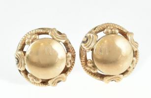14k Arany (Au) ékszerszett, (bross, medál, gyűrű, fülbevalópár. Jelzés nélkül. bruttó: 25g