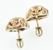 14k Arany (Au) ékszerszett, (bross, medál, gyűrű, fülbevalópár. Jelzés nélkül. bruttó: 25g