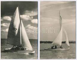 Balaton - 15 db MODERN város képeslap (50-es és 60-as évekből) / 15 modern town-view postcards (from...