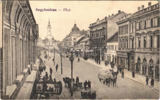 1918 Nagykanizsa, Fő út, Miltényi Sándor, Weiss és Ledofsky üzlete. Vasúti levelezőlapárusítás 2433. (EK)