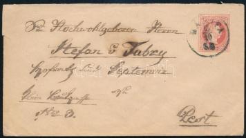 1868 5kr díjjegyes boríték / PS-cover BÁRTFA - Pest