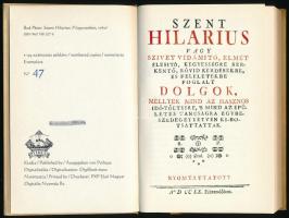 Bod Péter: Szent Hilárius. Bp., én., Phytheas. A 1760-as kiadás fakszimile kiadása. Kiadói kartonált...
