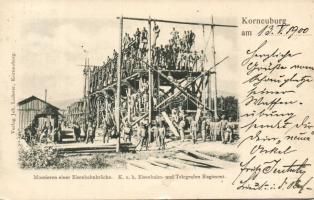 Korneuburg k.u.k. soldiers building bridge