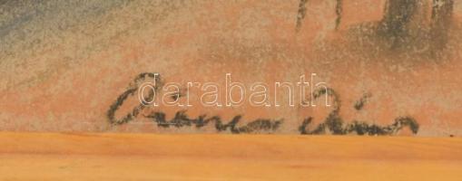 Diener Dénes jelzéssel: Párizsi részlet. Pasztell, papír, üvegezett fa keretben, 29,5x38 cm