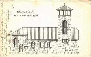 1935 Balatonfűzfő, Római katolikus templom. A templom alap javára kiadja a Fűzfői Oltár Egyesület (EB)