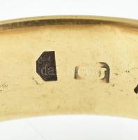 14k Arany (Au) Eljegyzési gyűrű. Jelzett, vésett: Ida 1929.01.01, nettó: 6,1g, m:64cm