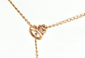 14k Arany (Au) Nyaklánc. Jelzett, összegubancolódott. nettó: 1,69g