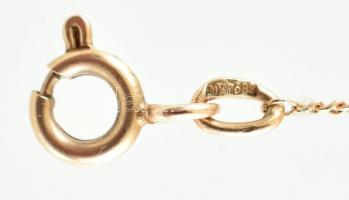 14k Arany (Au) Nyaklánc. Jelzett, összegubancolódott. nettó: 1,69g