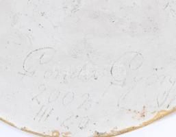 Kossuth Lajos (1802-1894) festett gipsz relief kopásokkal. d: 20 cm