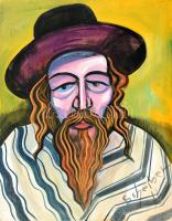 Scheiber H jelzéssel: Rabbi. Vegyes technika, karton, 60x47 cm