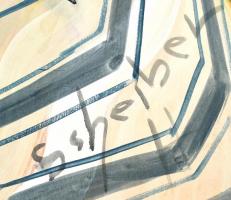 Scheiber H jelzéssel: Rabbi. Vegyes technika, karton, 60x47 cm