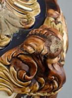 Német szecessziós nagyméretű lámpa. Sérült, m: 87 cm