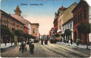 Miskolc, Széchenyi utca, villamos. Orosz Ferenc kiadása (EM)