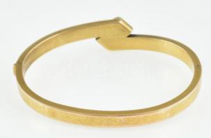 14k Arany (Au) karreif régi csiszolású achtkant gyémánt cca. 3x0,04 ct. bruttó: 12,5 g. Jelzett. h: ...