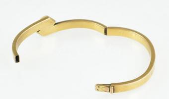 14k Arany (Au) karreif régi csiszolású achtkant gyémánt cca. 3x0,04 ct. bruttó: 12,5 g. Jelzett. h: ...