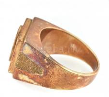 14k Arany (Au) Szovjet pecsétgyűrű. (elképzelhető, hogy töltött) bruttó: 16,4 g. Jelzett. m: 61