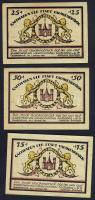 Német Birodalom/Weimari Köztársaság/ Quakenbrück 1921. 25Pf + 50Pf + 75Pf 3klf db,teljes sor T:I