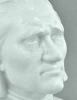 Herendi Liszt mellszobor, fehér mázas, jelzett, hibátlan, m:24 cm