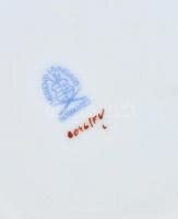 Herendi indiai kosár mintás bonbonier. Kézzel festett, jelzett, minimális kopással, d: 11 cm