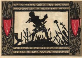 Német Birodalom/Weimari Köztársaság/ Detmold 1920. 50Pf(10x) 10klf db,teljes sor T:I