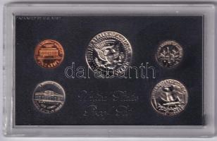 Amerikai Egyesült Államok 1972S 1c-1/2$ (5xklf) forgalmi sor eredeti tokban T:PP
USA 1972S 1 Cent -...