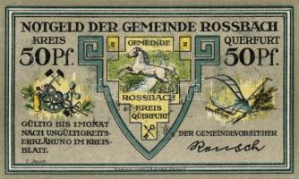 Német Birodalom/Weimari Köztársaság/ Rossbach D.N. 50Pf(6x) 6klf db,teljes sor T:I