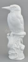 Herendi porcelán jégmadár. Fehér mázas, jelzett, hibátlan, m: 22 cm