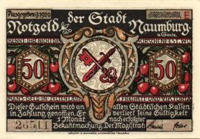 Német Birodalom/Weimari Köztársaság/ Naumburg 1920. 50Pf(12x) 12klf db,teljes sor T:I