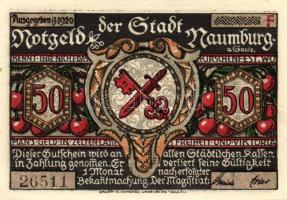 Német Birodalom/Weimari Köztársaság/ Naumburg 1920. 50Pf(12x) 12klf db,teljes sor T:I