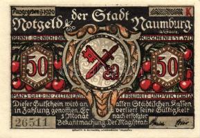 Német Birodalom/Weimari Köztársaság/ Naumburg 1920. 50Pf(12x) 12klf db,teljes sor T:I