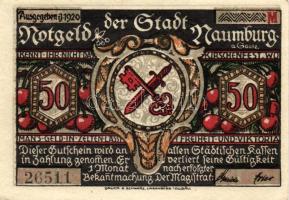 Német Birodalom/Weimari Köztársaság/ Naumburg 1920. 50Pf(12x) 12klf db,teljes sor T:I