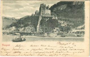1899 Visegrád, vár, gőzhajó (kis szakadás / small tear)