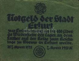 Német Birodalom/Weimari Köztársaság/ Erfurt 1921. 50Pf(5x) 5klf db,teljes sor T:I Eredeti papírtokba...