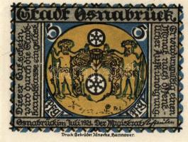 Német Birodalom/Weimari Köztársaság/ Osnabrück 1921. 5Pf + 10Pf + 25Pf + 50Pf(6x) + 75Pf + 1M + 2M + 5M 13klf db,teljes sor T:I