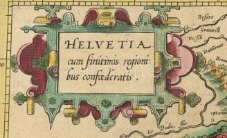1619 Mercator: Helvetia cum finitimis regionibus confoederatis. Svájc katonai térképe.Színezett rézm...