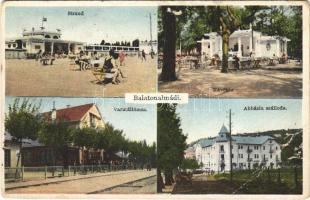 1932 Balatonalmádi, strand, kávéház, vasútállomás, Abbázia szálloda (EB)