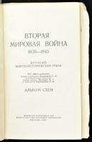 1958 A Második Világháború térképeken. Rendszereztő album. 32 kihajtható térkép minden frontról, ten...