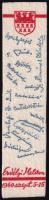 1940 Erdélyi Helikon halina könyvjelzője, sokszorosított aláírásokkal, 24x5,5 cm