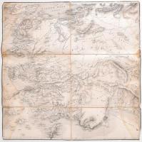 cca 1860 Rhodos és környéke, Görögország Litografált térkép. Foltos. / Map of Greece and Rhodos.with stain 60x58 cm