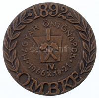 1966. "OMBKE (Országos Magyar Bányászati és Kohászati Egyesület) - Magyar Öntőnapok" Br emlékérem (49mm) T:2