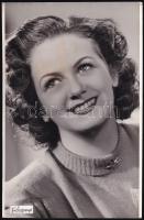 cca 1940-1950 Fényes Alice (Aliz) (1918-2007) színésznő, Rozgonyi fotó, 24x15,5 cm