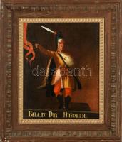 XVIII. v. XIX. sz. ismeretlen magyar festő: IV. Béla király portréja (Béla IV. dux hunorum). Olaj, v...