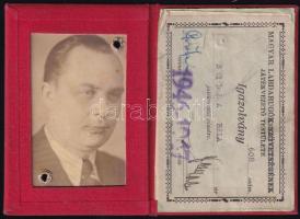 1946 Magyar Labdarúgó Játékvezetők Testülete fényképes igazolvány