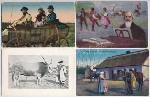 19 db RÉGI magyar népviseletes motívum képeslap / 19 pre-1945 Hungarian folklore motive postcards