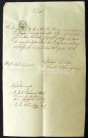 1856 Okmány 3kr CM okmánybélyeggel