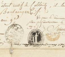 1800 Heidelberg, gazdagon díszített, illusztrált céhlevél koblentzi mester részére, szárazpecséttel,...